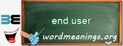 WordMeaning blackboard for end user